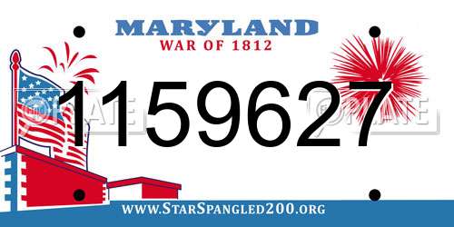 1159627 Maryland License Plate