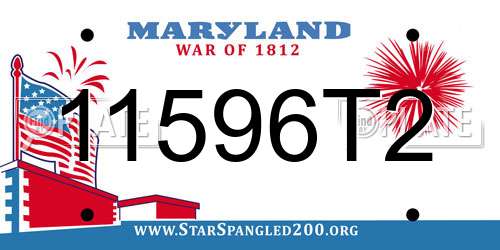 11596T2 Maryland License Plate