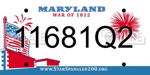11681Q2 Maryland License Plate