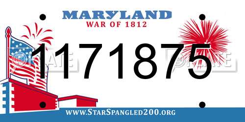 1171875 Maryland License Plate