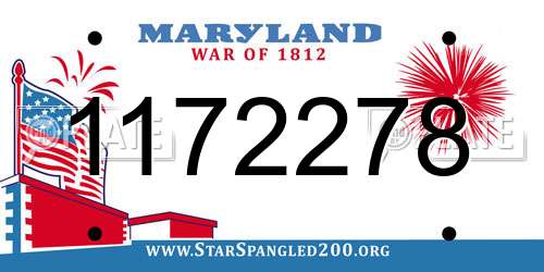 1172278 Maryland License Plate