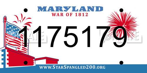 1175179 Maryland License Plate