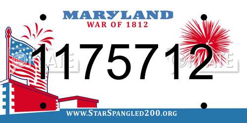 1175712 Maryland License Plate