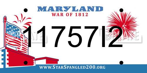 11757I2 Maryland License Plate