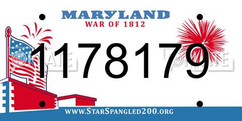 1178179 Maryland License Plate