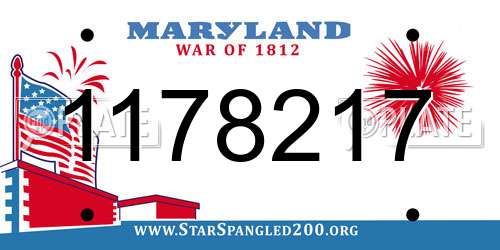 1178217 Maryland License Plate