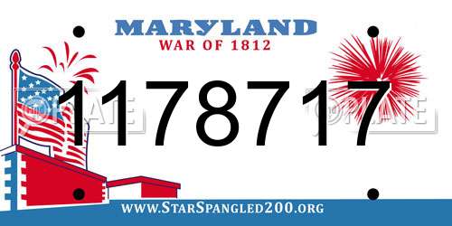 1178717 Maryland License Plate