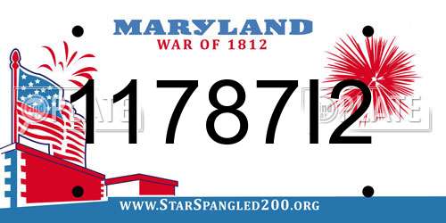 11787I2 Maryland License Plate