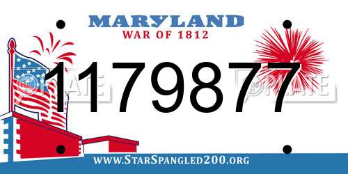 1179877 Maryland License Plate
