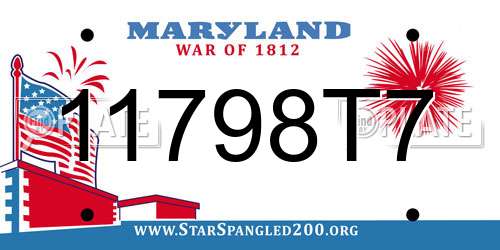 11798T7 Maryland License Plate