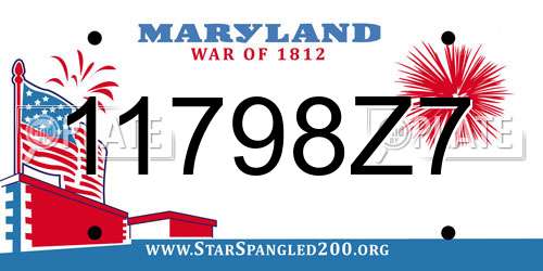 11798Z7 Maryland License Plate