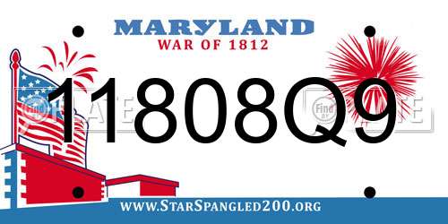 11808Q9 Maryland License Plate