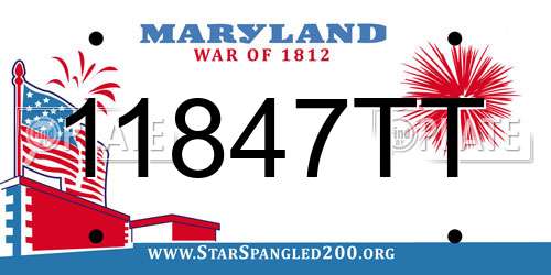 11847TT Maryland License Plate
