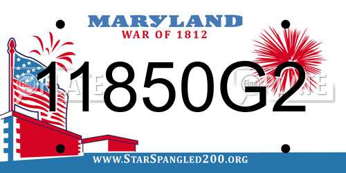 11850G2 Maryland License Plate