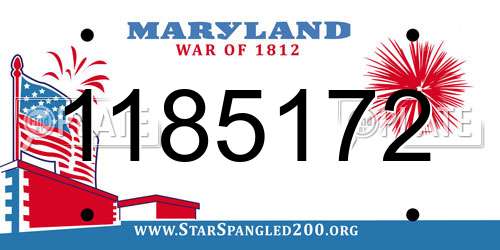 1185172 Maryland License Plate