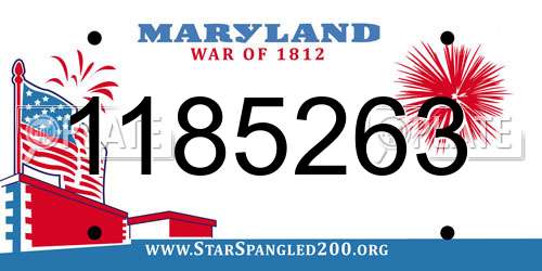1185263 Maryland License Plate