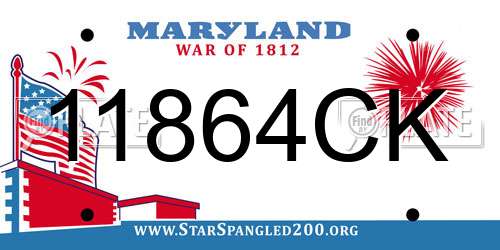 11864CK Maryland License Plate