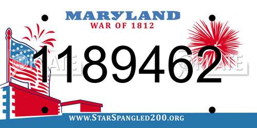 1189462 Maryland License Plate