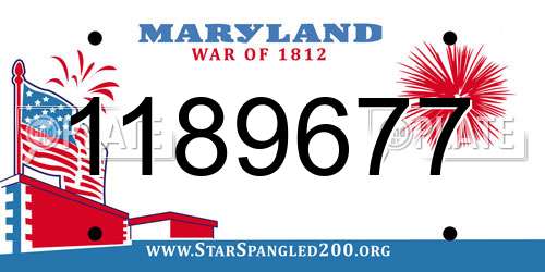 1189677 Maryland License Plate