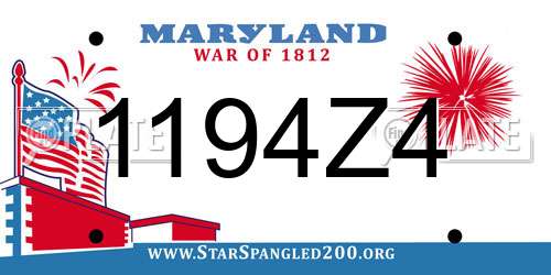1194Z4 Maryland License Plate