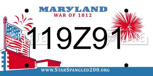 119Z91 Maryland License Plate