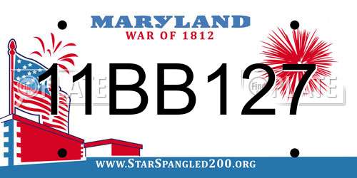 11BB127 Maryland License Plate