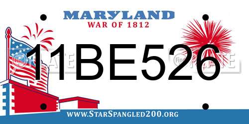 11BE526 Maryland License Plate