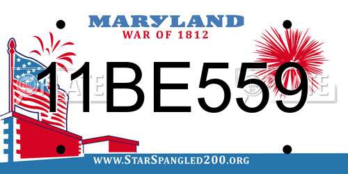 11BE559 Maryland License Plate