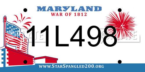 11L498 Maryland License Plate