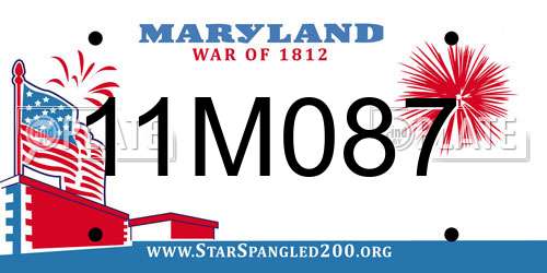 11M087 Maryland License Plate