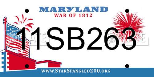 11SB263 Maryland License Plate