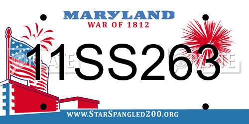 11SS263 Maryland License Plate