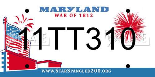 11TT310 Maryland License Plate