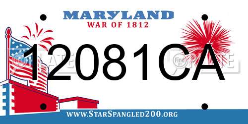 12081CA Maryland License Plate
