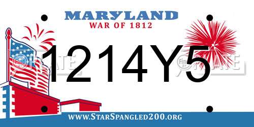 1214Y5 Maryland License Plate