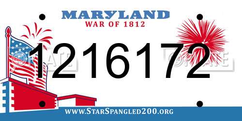 1216172 Maryland License Plate