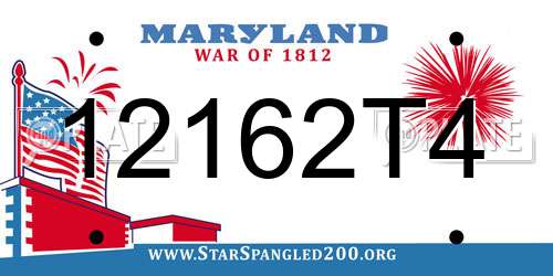 12162T4 Maryland License Plate