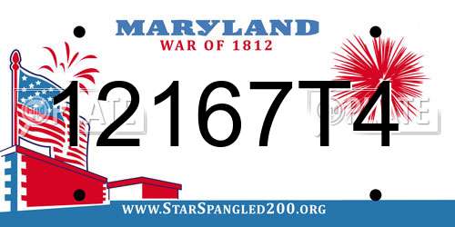 12167T4 Maryland License Plate