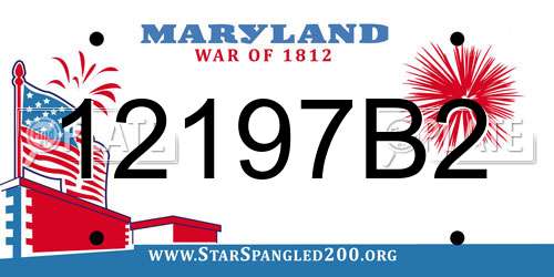 12197B2 Maryland License Plate