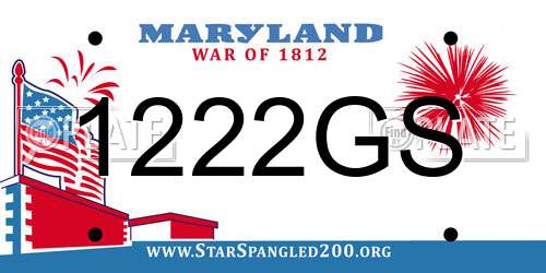 1222GS Maryland License Plate