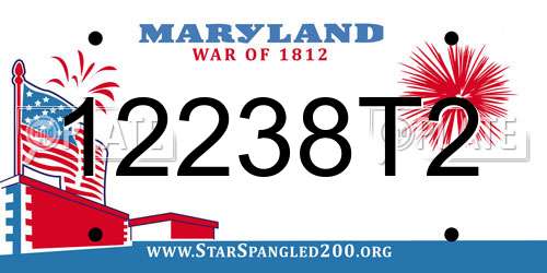 12238T2 Maryland License Plate