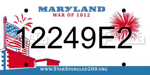 12249E2 Maryland License Plate