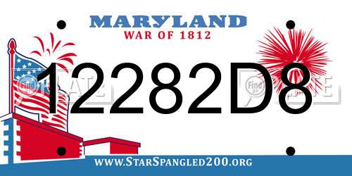 12282D8 Maryland License Plate