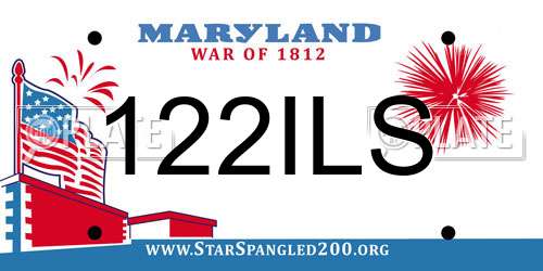 122ILS Maryland License Plate
