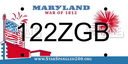 122ZGB Maryland License Plate