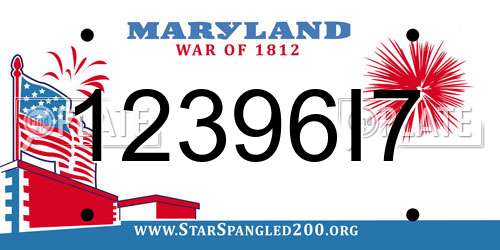 12396I7 Maryland License Plate
