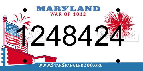 1248424 Maryland License Plate