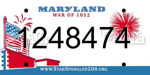 1248474 Maryland License Plate