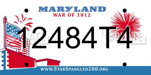 12484T4 Maryland License Plate