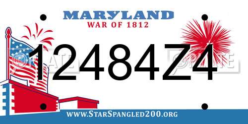 12484Z4 Maryland License Plate